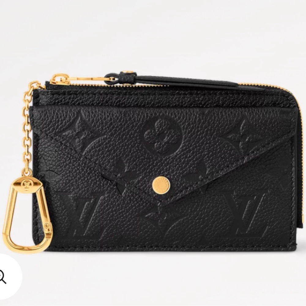Louis Vuitton Black Card Holder Recto Verso